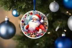 Watercolor Christmas Santa Image PNG Product Image 1