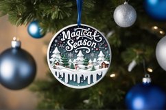 Magical Season Round Ornament Sublimation PNG Product Image 1