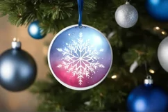 Watercolor Christmas Snowflake Image PNG Product Image 4