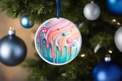 Pastell 3d Round Ornament Christmas PNG Product Image 1