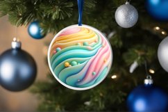 Pastell 3d Round Ornament Christmas PNG Product Image 4