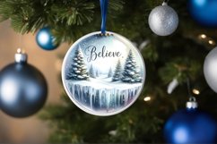 3D Martzipan Winter Scene Believe Ornament Sublimation PNG Product Image 4