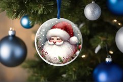 Santa Round Ornament Sublimation PNG Product Image 4