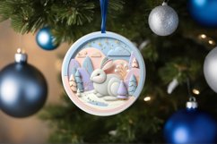 Round Christmas Ornament Sublimation|Clipart Product Image 1