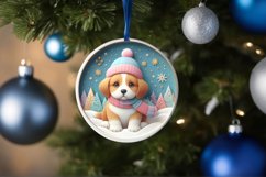 Round Christmas Ornament Sublimation|Clipart Product Image 3