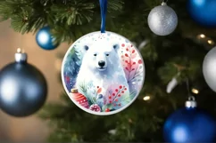 Polar Bear Christmas Ornament PNG Product Image 4