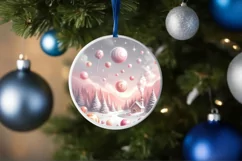 Christmas Candy Scene Round Ornament PNG Product Image 1