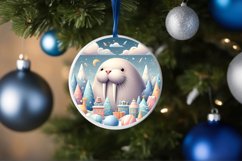 Round Christmas Ornament Sublimation|Clipart Product Image 3