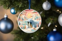 Round Christmas Ornament Sublimation|Clipart Product Image 3