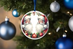 Santa Christmas Round Ornament PNG Product Image 4