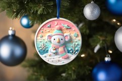 Round Christmas Ornament Sublimation|Clipart Product Image 3