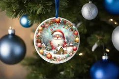 Santa Christmas Ornament Sublimation PNG Product Image 4