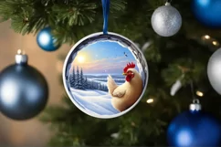 Chicken Smiling Snow Wall Sublimation Clipart PNG Product Image 4