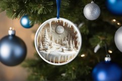 Winter Scene Round Ornament PNG Product Image 4