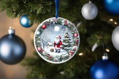 Round Scene Santa Sublimation PNG Product Image 1
