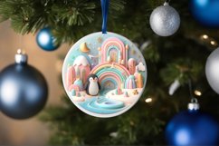 Round Christmas Ornament Sublimation|Clipart Product Image 3
