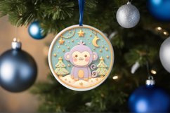 Round Christmas Ornament Sublimation|Clipart Product Image 3