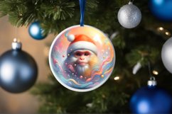 3D Monkey Christmas Ornament Sublimation PNG Product Image 4