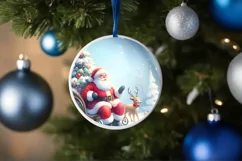 Melting Winter Scene with Santa Sublimation PNG Product Image 4