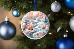 Round Christmas Ornament Sublimation|Clipart Product Image 3