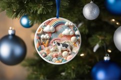 Round Christmas Ornament Sublimation|Clipart Product Image 3