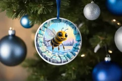 Icy Wall with Smiling Bee Sublimation PNG Product Image 4