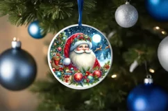 Snow Flake Christmas Ornament Sublimation PNG Product Image 4