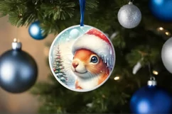 3D Squirrel Winter Scene Sublimation Clipart PNG Product Image 4