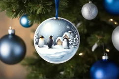 Melting Winter Scene with Penguins Sublimation PNG Product Image 4