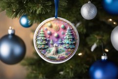Round Christmas Ornament Sublimation|Clipart Product Image 3