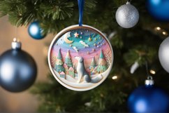 Round Christmas Ornament Sublimation|Clipart Product Image 3