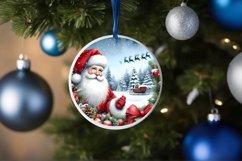 Santa Christmas Round Ornament PNG Product Image 4