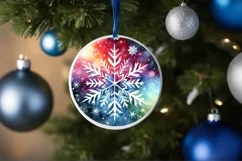 Christmas Snowflake Round Painting PNG Product Image 4