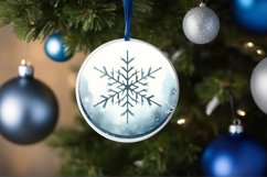 Snowy Winter Christmas Ornament Sublimation PNG Product Image 4