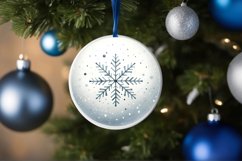 Snowy Winter Christmas Ornament Sublimation PNG Product Image 1