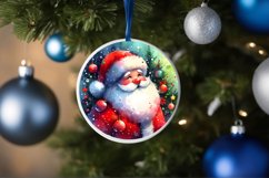 Christmas Santa Round Ornament PNG Product Image 4