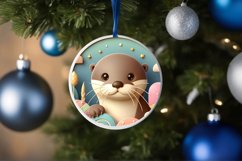 Round Christmas Ornament Sublimation|Clipart Product Image 3