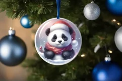 3D Panda Portrait Winter Scene PNG Product Image 4