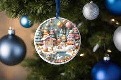 Round Christmas Ornament Sublimation|Clipart Product Image 3