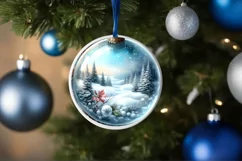 Watercolor Christmas Winter Scene Rhino Product Image 4