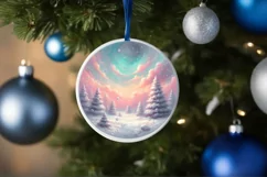 Detailed Pastel Molten Candy Winter Scene PNG Product Image 1