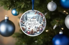 Merry Christmas Winter Scene PNG Product Image 1