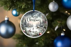 Merry Christmas Winter Scene PNG Product Image 4