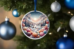Detailed Pastel Molten Candy Winter Scene PNG Product Image 4