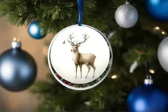 Christmas Reindeer Ornament PNG Product Image 4