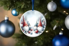 Watercolor Christmas Winter Gnomes Image PNG Product Image 4