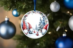 Watercolor Christmas Winter Gnomes Image PNG Product Image 4