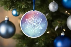 Colorful Pastel Christmas Snow Flake Image PNG Product Image 4