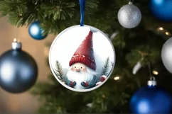 Winter Gnomes Round Ornament Sublimation PNG Product Image 4