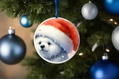 3D Winter Bear Portrait with Santa Hat PNG Product Image 4